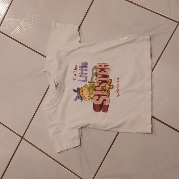 $4 Add-on White "Little Sister" Tee - Size XS (Youth) - Picture 1 of 5
